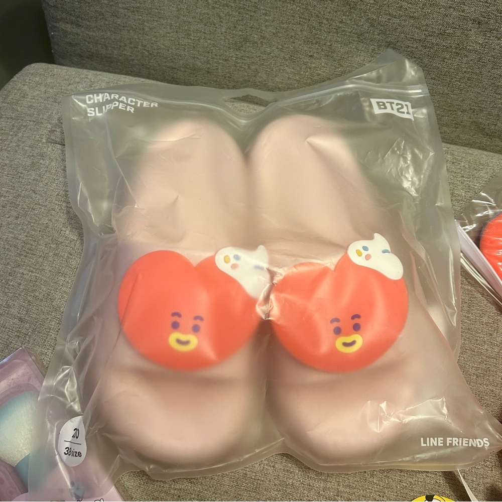 BT21 Line Friends Tata Slippers Sz 38